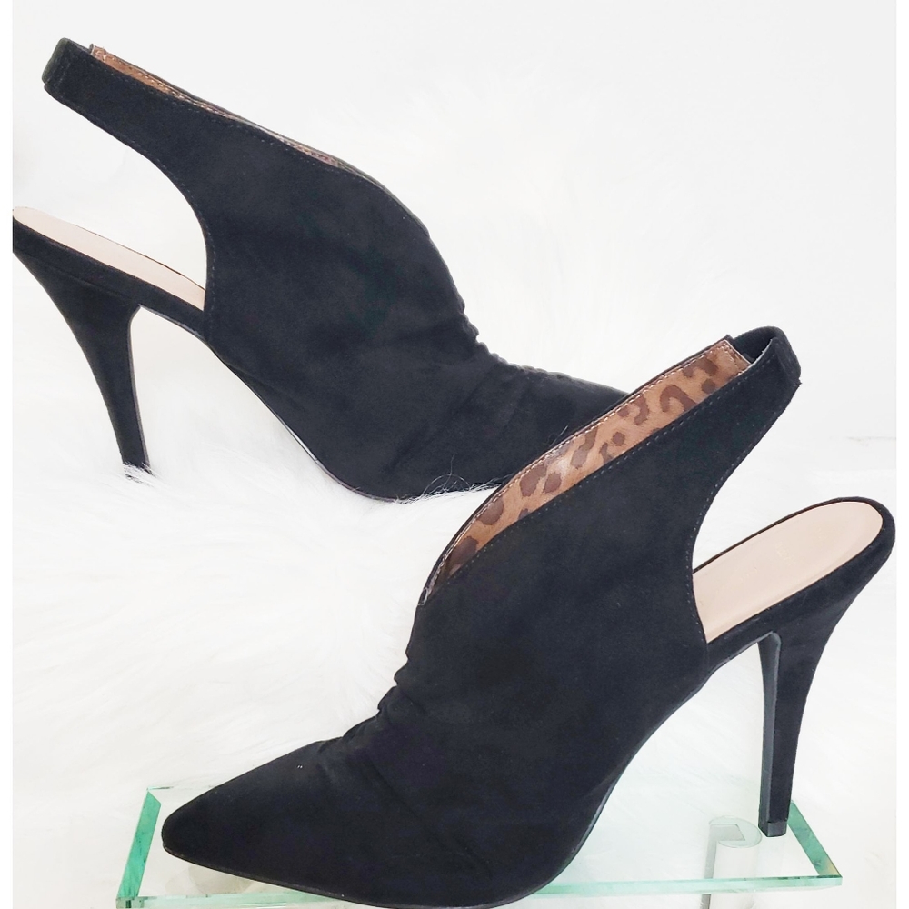 New Look Sling Back Bootie Heels sz 7W
